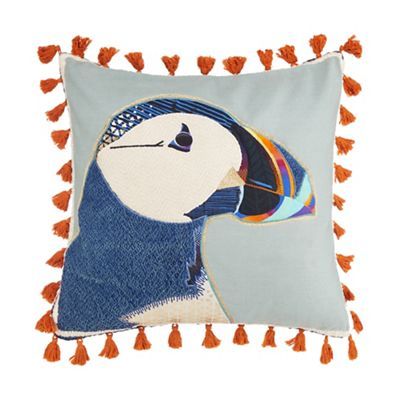 Abigail Ahern EDITION Multi Coloured Puffin Cushion One Size