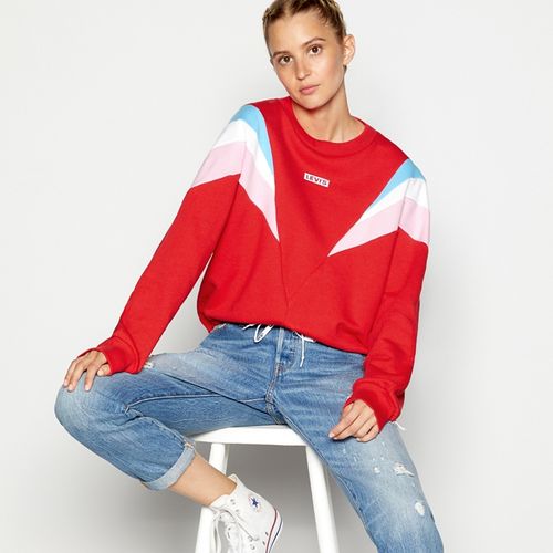 Levi's Red Crew Neck Cropped 'Florence' Jumper - S - Women's - Jumpers |  Compare | The Oracle Reading