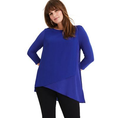 8 Sizes 14-26 minka layered top - 22 - Women's - Tops - blue | Compare | Shopping Centre Leicester