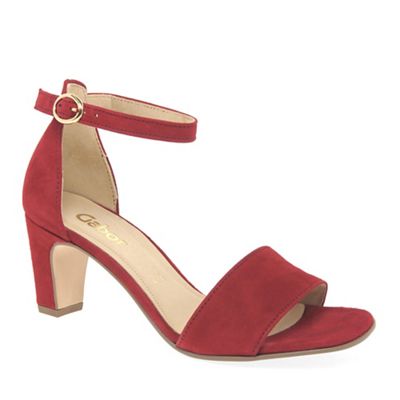 Gabor Red Suede Unicorn High Heeled Sandals 5 Sandals