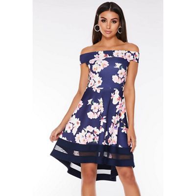 quiz blue and pink floral dress