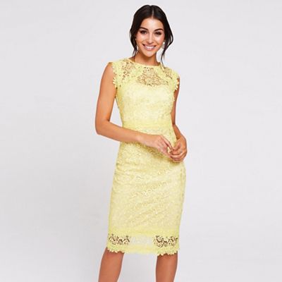 Paper Dolls Yellow Denver Lemon Lace Pencil Dress - 8 - Women's - Dresses |  Compare | The Oracle Reading