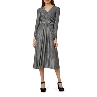 hobbs carly dress silver