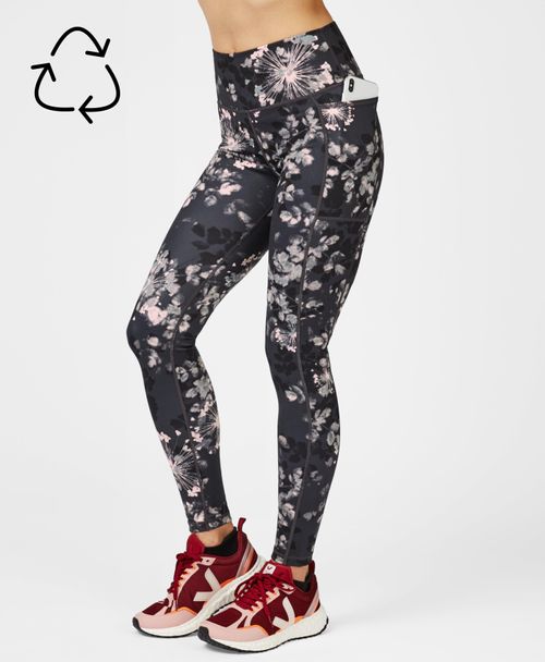 Super Sculpt Emboss Yoga Leggings - Navy Blue Camo Print, Women's Leggings