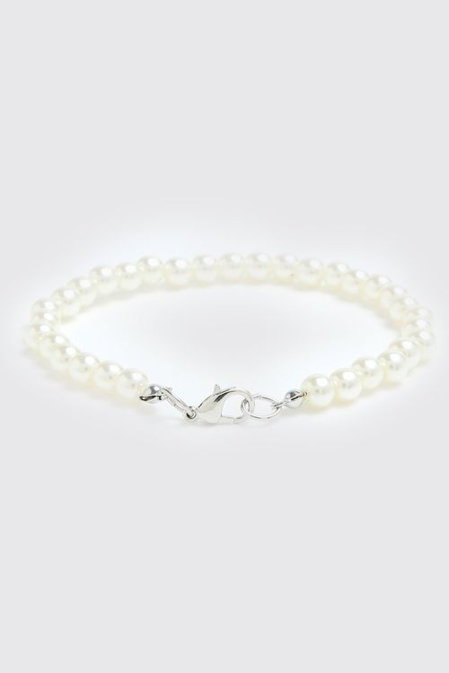 Mens White Pearl Bracelet,...