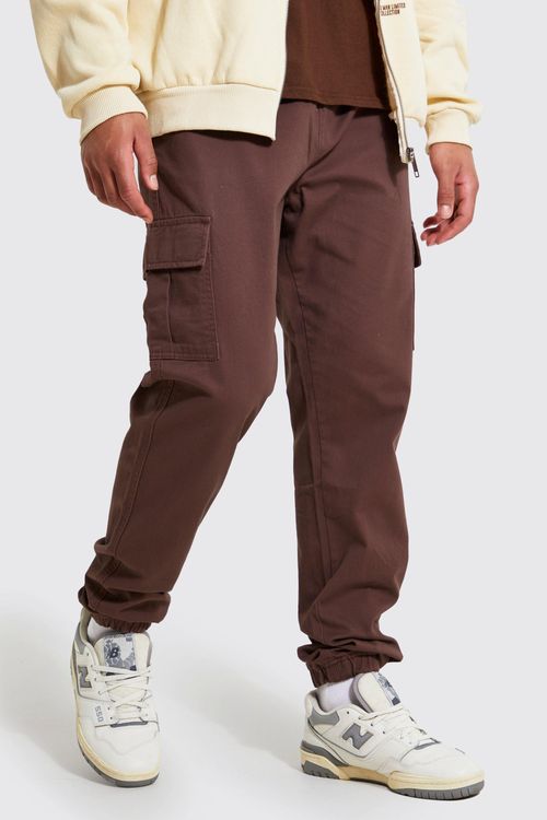 Mens Brown Tall Slim Fit...