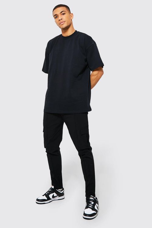 Oversized T-shirt And Woven Jogger Set