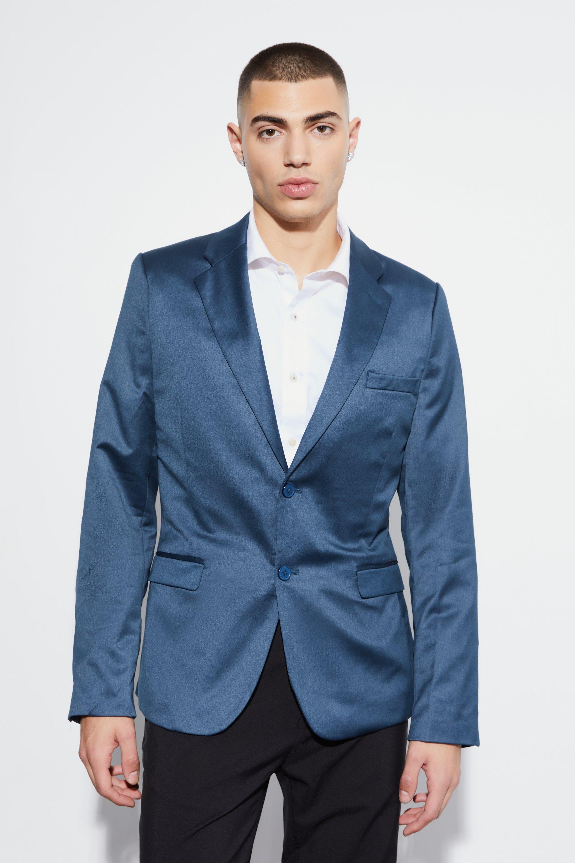 Skinny sales navy suit