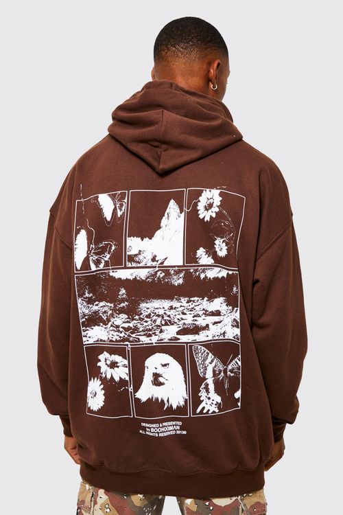 Oversized Space Graphic Hoodie