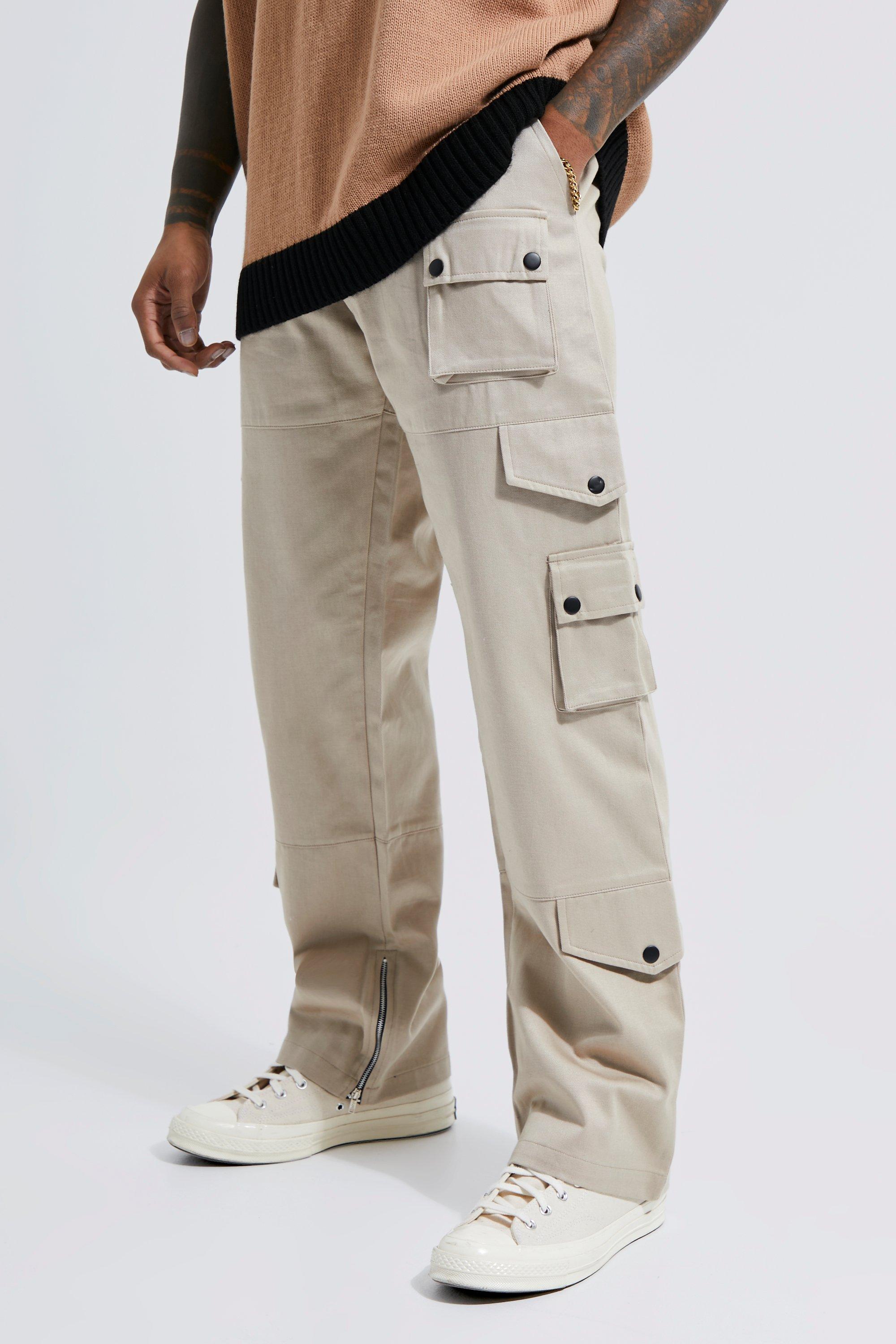 Casual Cotton Mens Cargo Pant Beige Color Cargo Fawn Color Cargo  Relaxed Fit Cargo Good Quality