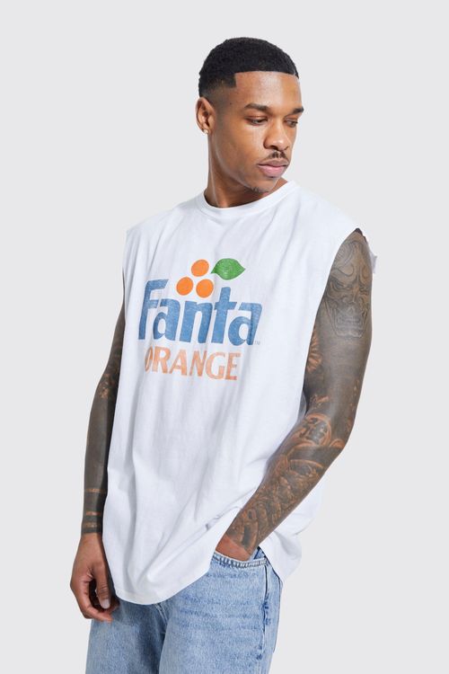 Mens White Oversized Fanta...