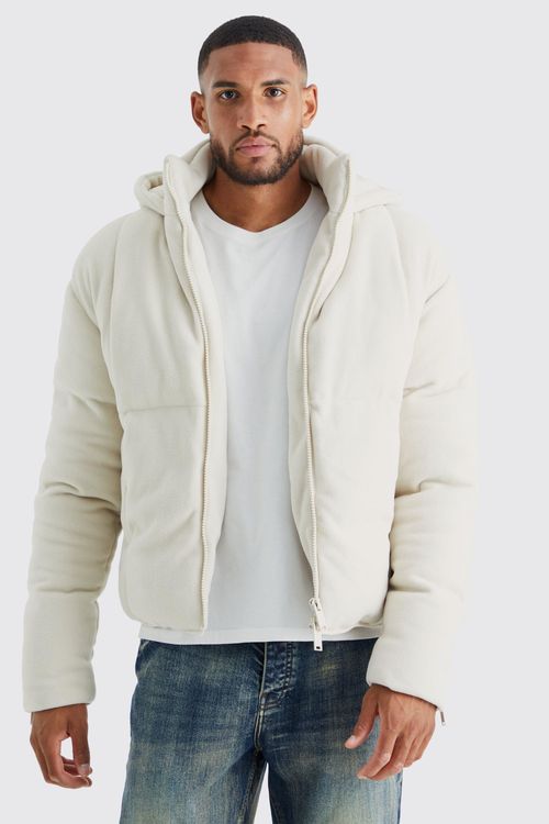 Mens Cream Tall Heavy Fleece...