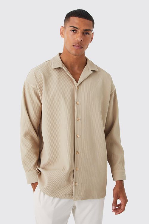 Mens Beige Long Sleeve...