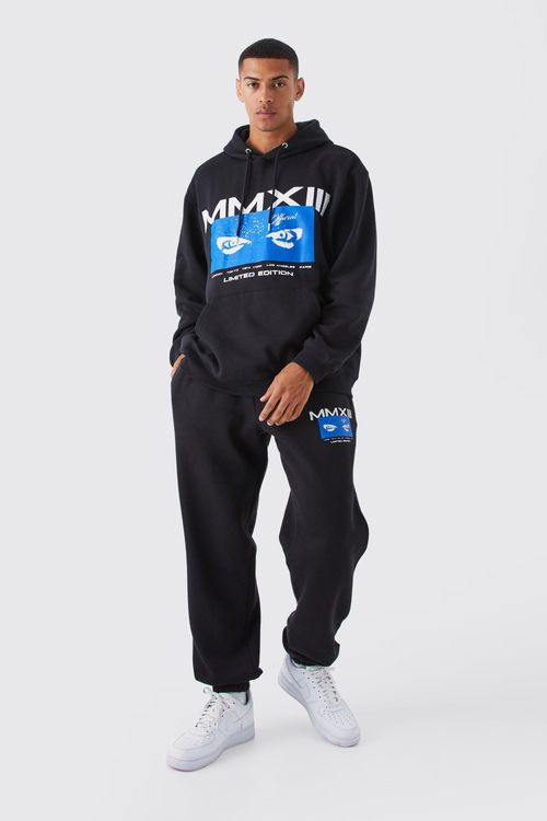 Homme Graffiti Oversized Hooded Tracksuit