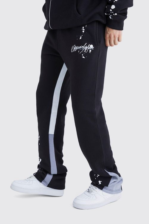 Men's Tall Slim Stacked Flare Gusset Jogger - Black - M, Black, Compare