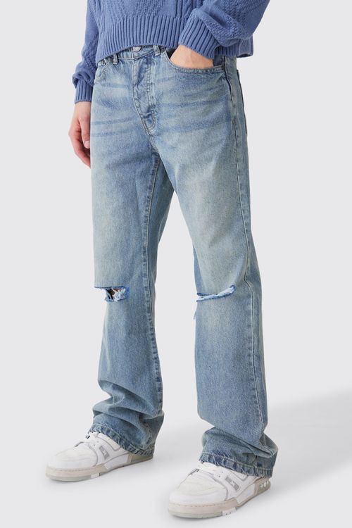 Relaxed Rigid Extreme Ripped Jeans