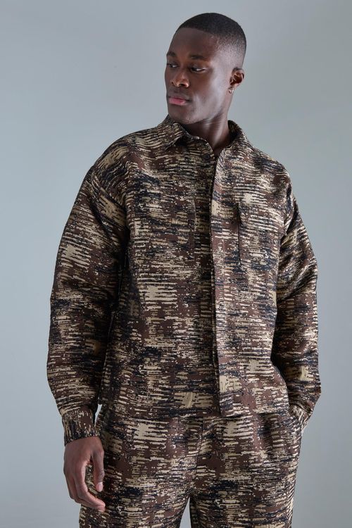 Mens Beige Textured Camo...