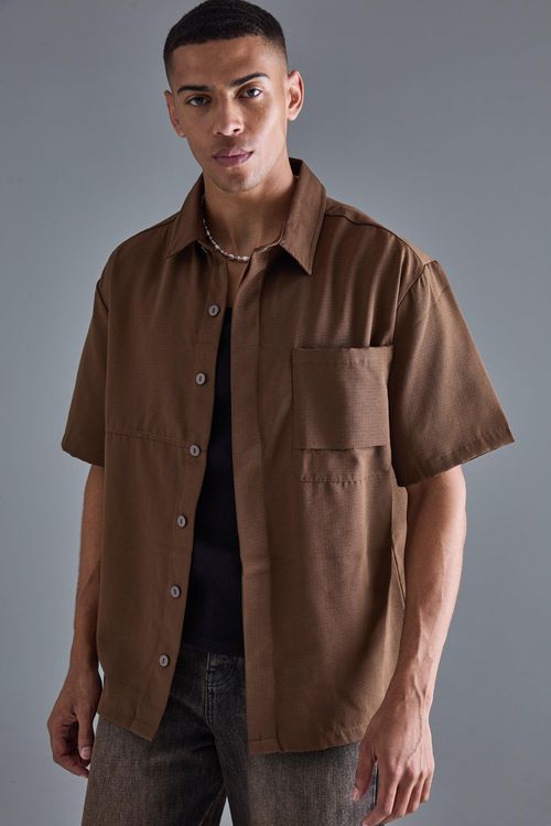 Mens Brown Oversized Boxy...