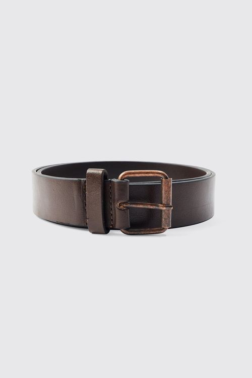 Mens Brown Faux Leather Belt,...