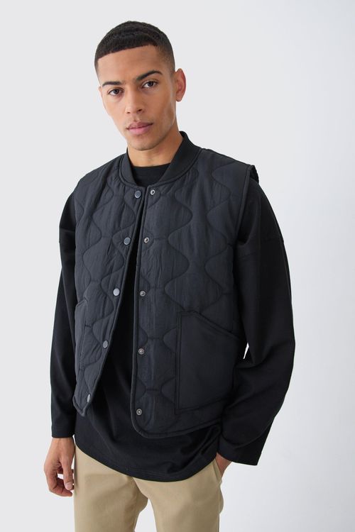 Mens Black Onion Quilted...