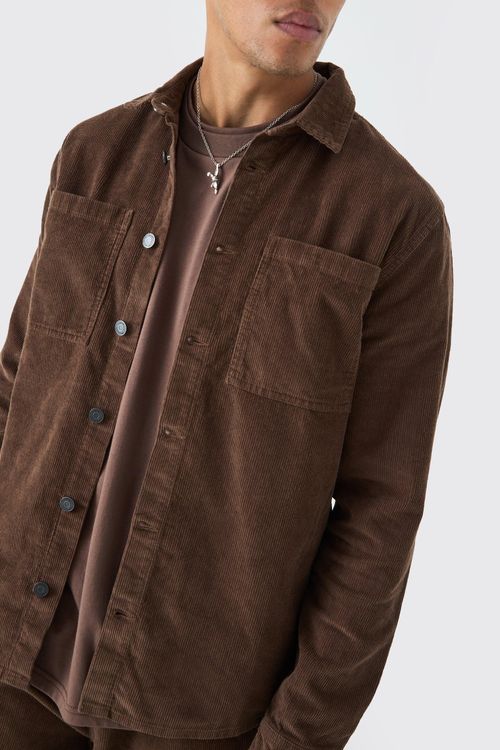 Mens Brown Oversized Cord...