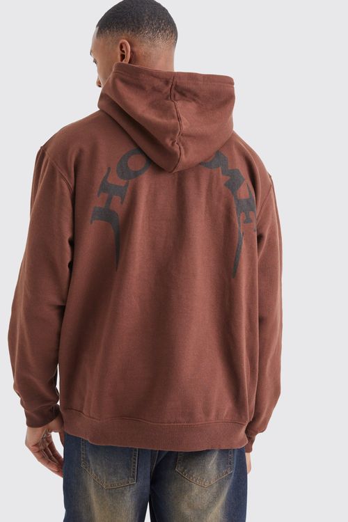 Mens Brown Oversized Homme...