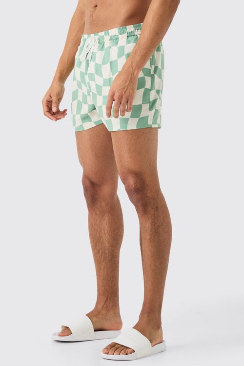 Mens Green Short Length...