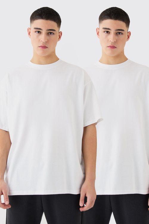 Mens White 2 Pack Oversized...