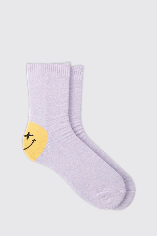 Men's Face Print Socks - Pink...