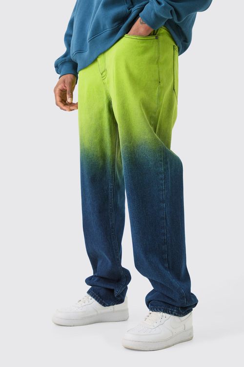 Mens Green Tall Relaxed Rigid...