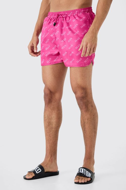 Mens Pink Runner Man Swim...