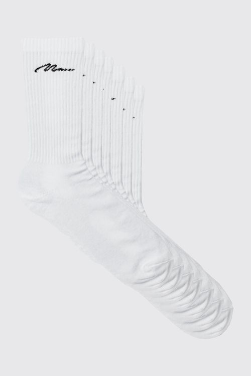 Mens White 7 Pack Man...