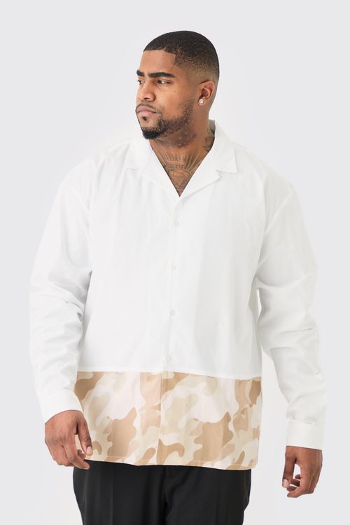 Mens White Plus Longsleeve...