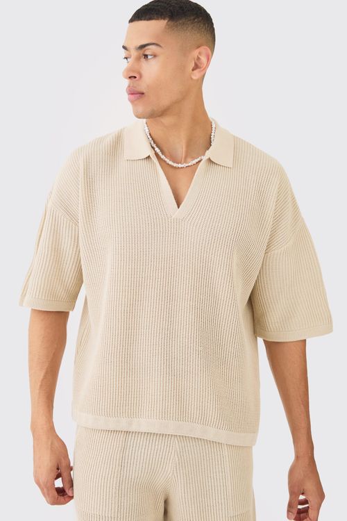 Mens Beige Oversized Boxy...