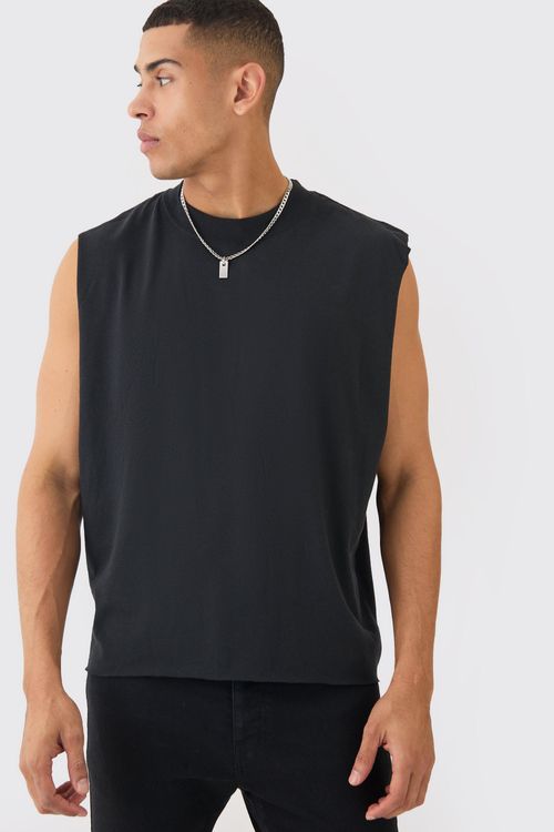 Mens Black Oversized Boxy...