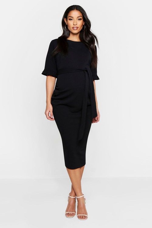 Womens Maternity Ruffle Midi...