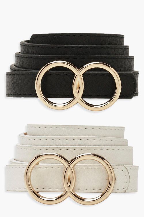 Plus Size Black & Gold Triple Circle Belt