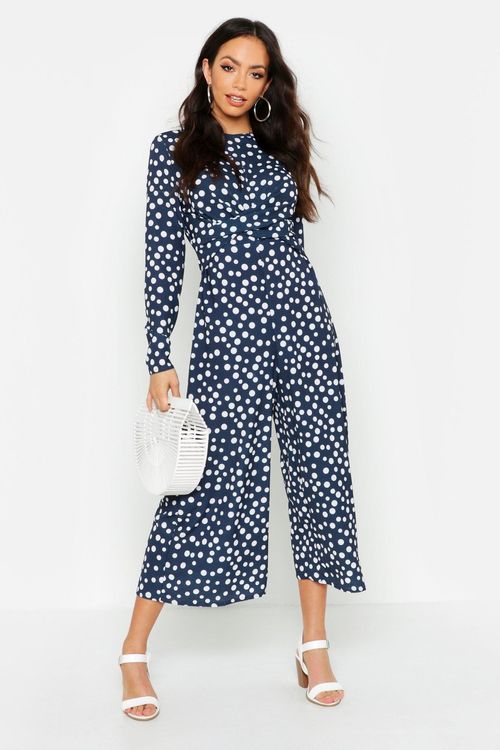 Womens Twist Front Polka Dot...