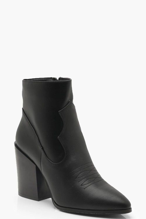 Block Heel Western Boots