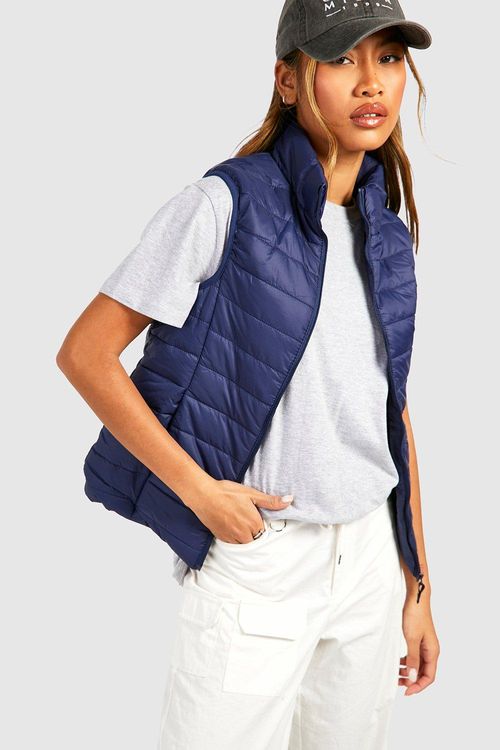 Womens Funnel Neck Gilet -...