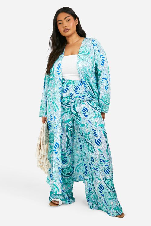 Womens Plus Paisley Print...