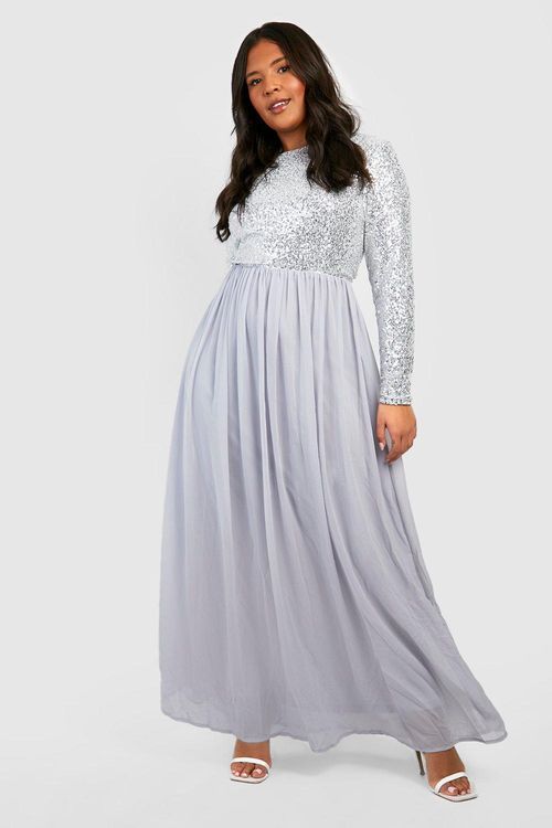 Womens Plus Occasion Sequin...