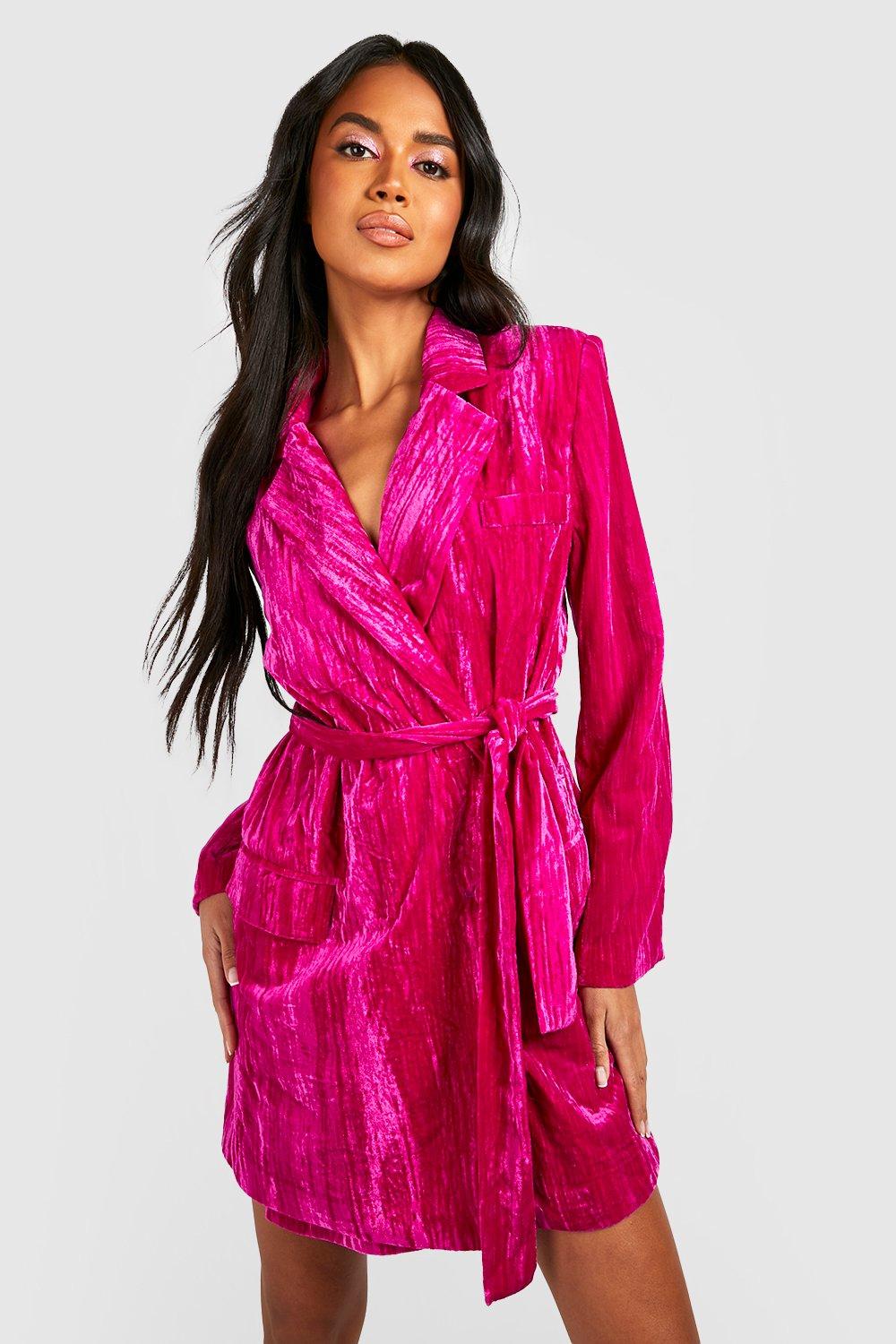 Double tie wrap dress in best sale blush