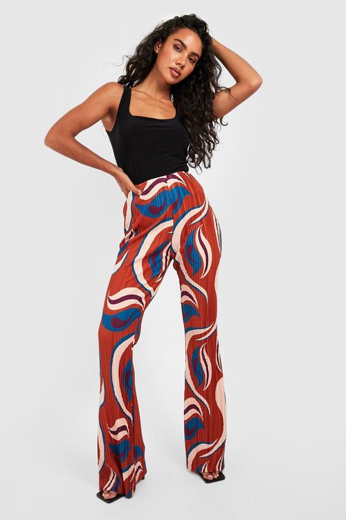 Slinky Ribbed Puddle Flare Pants