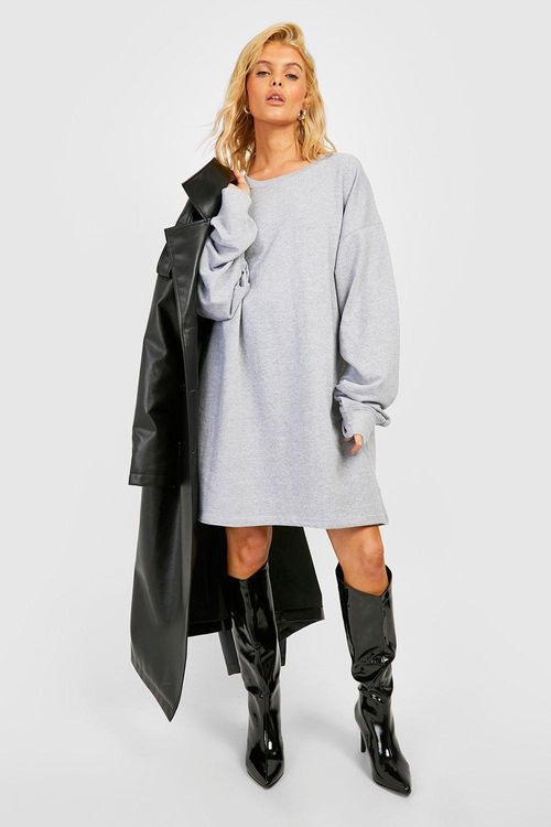 Basic Oversized Sweatshirt Dress