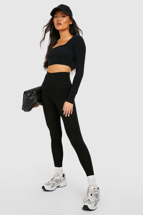 Womens Plus High Waisted Basic Leggings - Black - 22, Black, £6.00