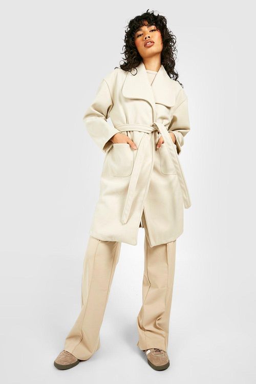 Belted Shawl Collar Coat - Willow Jane