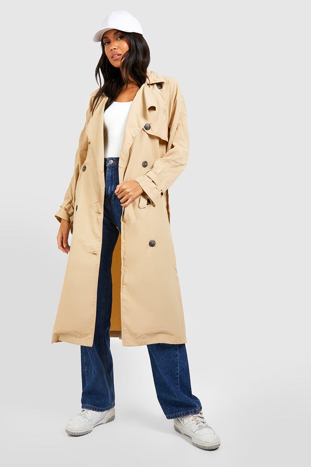 Ladies belted trench best sale coat