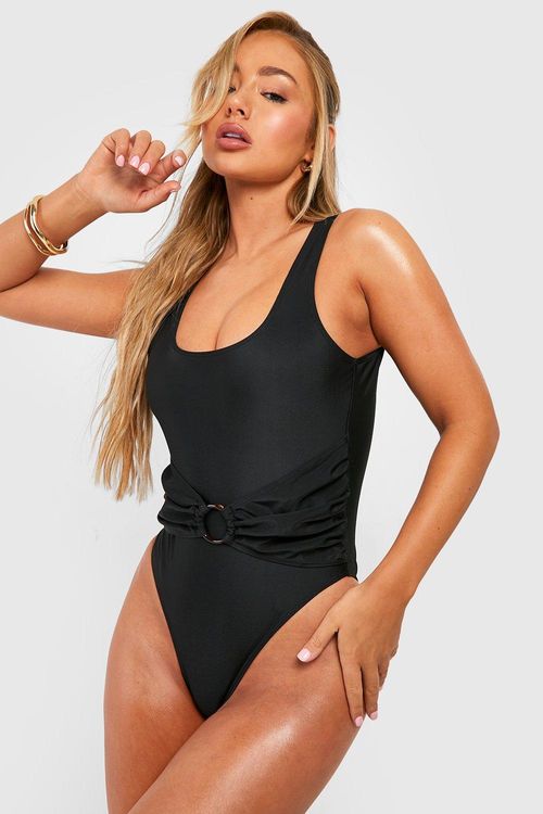 Plus Tummy Control Scoop Swimsuit