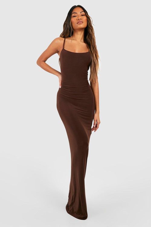 Premium Heavy Weight Slinky Long Sleeve Maxi Dress